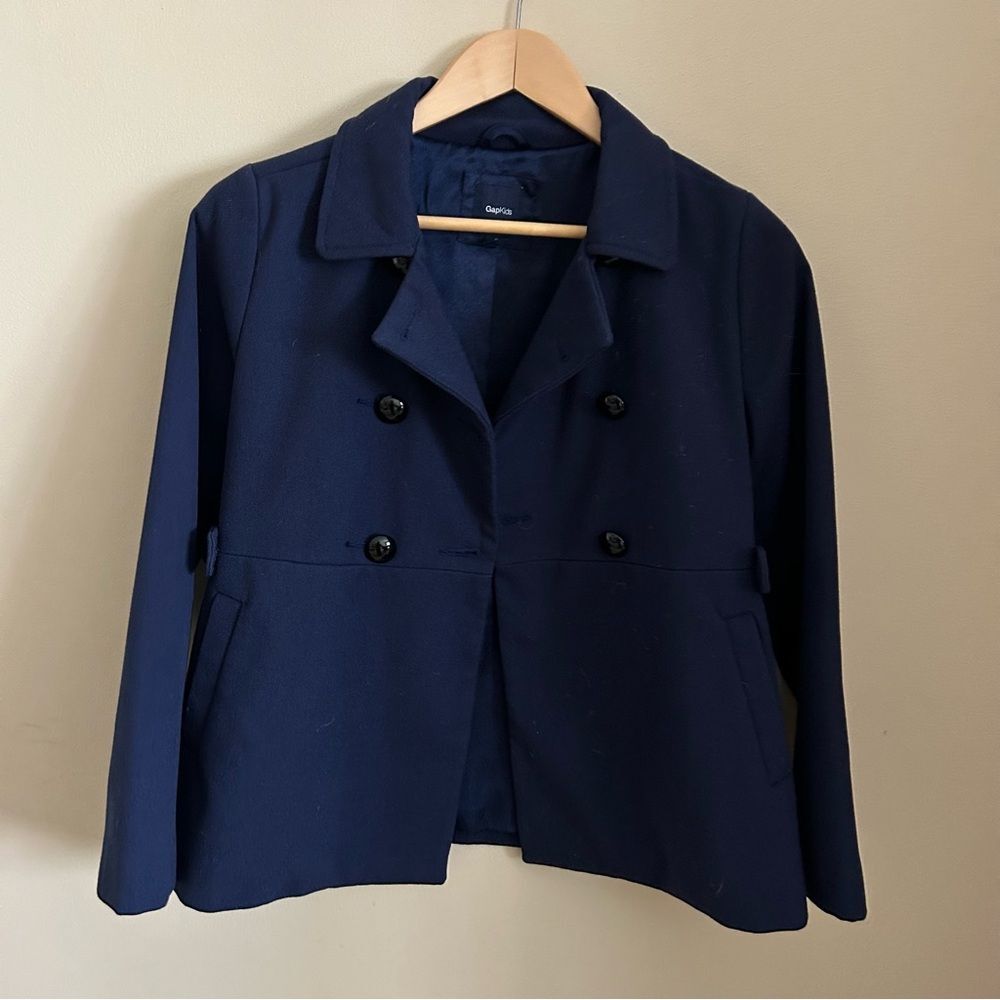 Gapkids Girls XL Classic Navy Double-Breasted Jacket